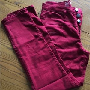 Nobo. Dark red jeans Size 7.